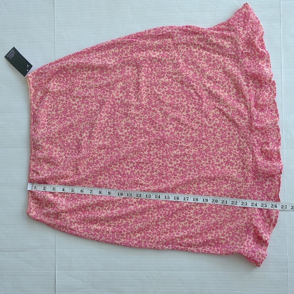 NWT Wild Fable Floral Ruffle Hem Midi Skirt LARGE Pink Dainty - Picture 14 of 14